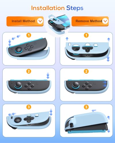Image of FYOUNG Switch 2 Protective Case&Screen Protector Set, Dockable Cute Cover Hard Shell for Nintendo Switch 2 Console Accessories,Travel-Friendly,Kickstand Cutouts(Light Blue, for Switch 2 7.9inch)