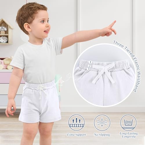 Baby Toddler Boy Shorts Summer Casual Infant Boys Pull On Elastic Waist Athletic Fashion Solid Shorts with Pockets4