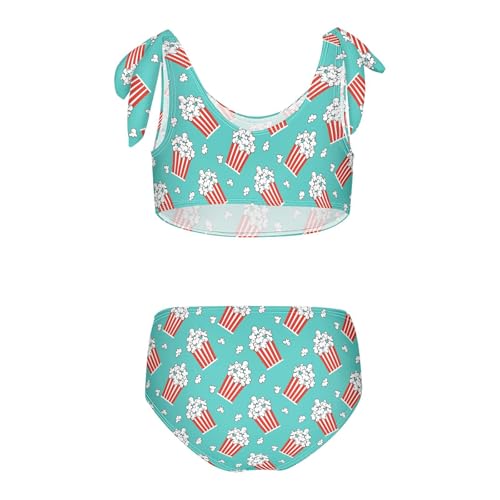 Toddler Girls Bikini Set Popcorn Swimsuits Kid Bowknot Swimwear 2 Piece Bathing Suit 3-12T2