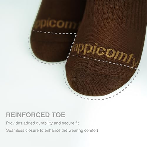 Women's Crew-Socks with Comfy Cushioned Bottom and Arch Compression, Running, Sports, Works Socks (6 Pairs)3