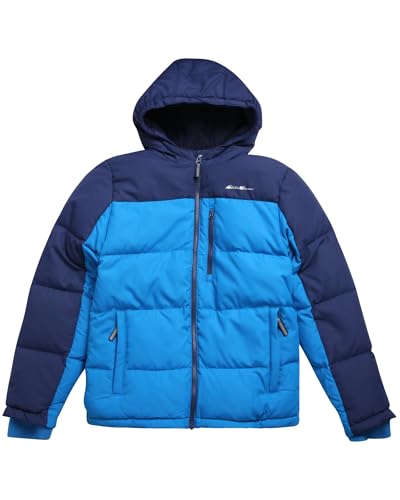 Image of Eddie Bauer Boys' Winter Jacket - Heavyweight Quilted Down Jacket - Insulated Hooded Outerwear Coat for Boys (5-16)