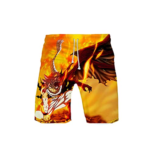 ISaikoy Anime Fairy Tail 3D Printed Beach Shorts Swim Trunks Summer Boardshorts Jersey Short Pants