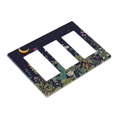 Placa frontal decorativa de interruptor triple para tapar manchas 4