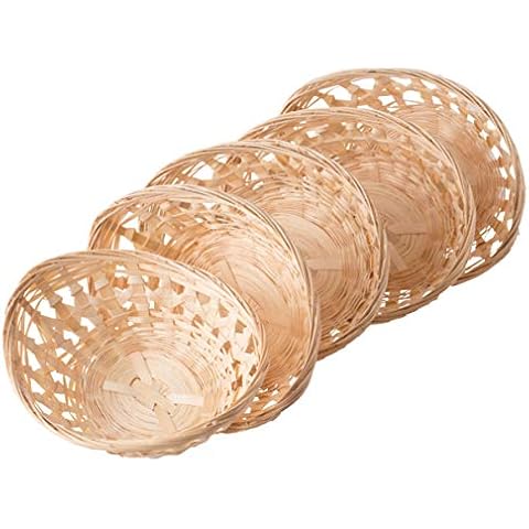 Vintiquewise Bamboo Bread Basket Set Cover