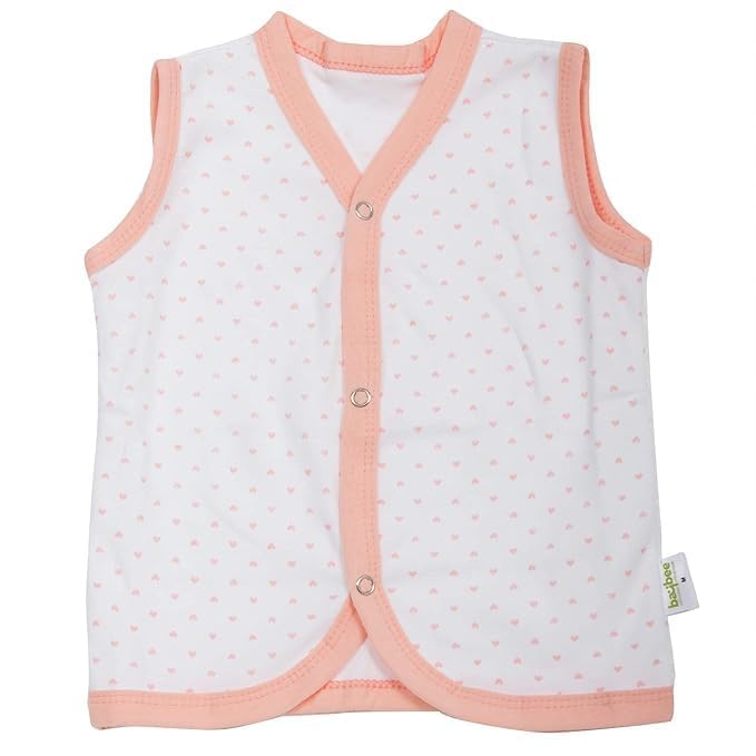 Image of BAYBEE 100% Organic Cotton Muslin Knot Jablas for Baby | Summer Wear Sleeveless Vest Jabala |