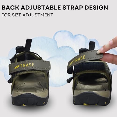 Image of TRASE Fisherman Sandals for Kids | Anti-Skid Comfortable Footwear for Boys | Adjustable Hook and Loop Closure | Flexible & Lightweight with Toe Protection