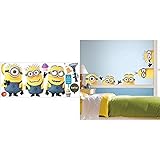 RoomMates Despicable Me 2 Minions Giant Peel and Stick Giant Wall Decals and RoomMates Despicable Me 3 Peeking Minions Giant Peel and Stick Wall Decals