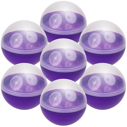 Image of Capsule Vending Machine Translucent-Purple Round Capsules Empty 14 pcs 3.9 inch - Gumball Machine Capsules Easter Basket Stuffers Birthday Gifts - Pinata Stuffers Craft Supplies Claw Machine Refills