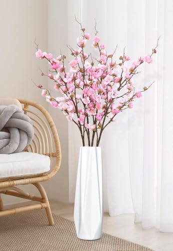 La Mejor Lista de Decoraciones florales los preferidos por los clientes. 44 Waipfaru - 4 piezas de decoración de flor de cerezo sintético, flores artificiales de tallo de 36 pulgadas de largo para florero alto, ramas de árbol de cerezo para arreglos...