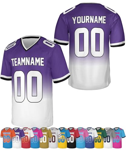 Custom Football Jersey for Men Women – Add Your Team Name Number Logo Personalized Adult Sports Shirt Customized Practice Football Uniform