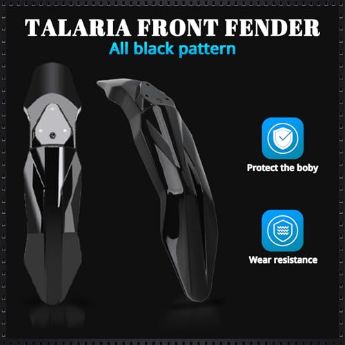 Image of Motorcycle Front Fender Mud Guard Protector Plastics Mudguard for Talaria Sting MX3 MX4 MX5 Electric Dirt Bike Black