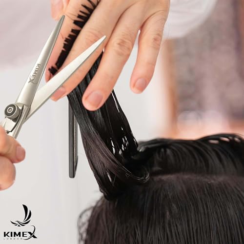 KIMEX-LONDON-Hairdressing-Barber-Hair-Scissor-set-for-Professional-Hairdressers-Barbers-Stainless-Steel-Hair-Cutting-Shears-Complete-set-of-Scissor-Thinning-Scissor-Razor-Hair-Combs-Leather-Cover