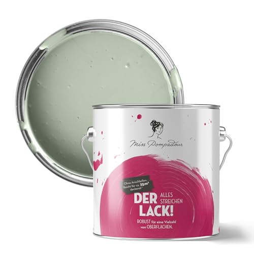 MissPompadour Möbellack Grün mit Salbei 2,5 L, wasserbasiert