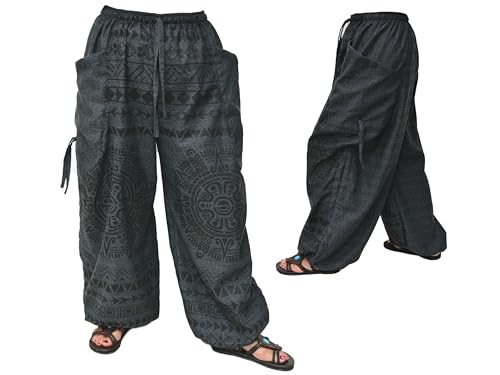 Siamrose Baggy Pants Yoga Harem Lounge Trousers Women Men with Adjustable Length 2 Big Pockets2