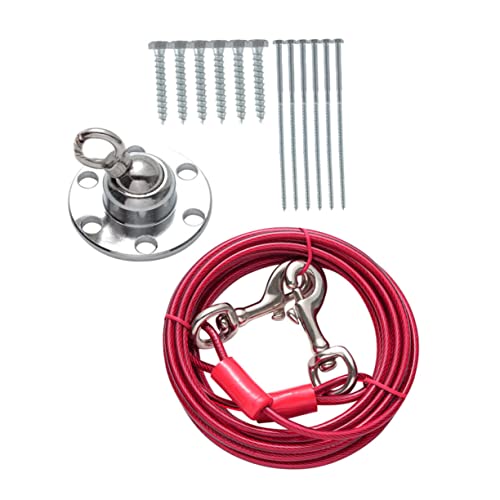 1set Rotating Stainless Steel Dog Stake Heavy Duty Outdoor Dog Fixing Kit Easy to Install for Camping and Tethering