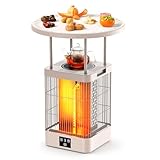 カーボンヒーター 【2025年冬新開発&暖房＋煮る＋保温 3in1設計】 テーブル一体型ヒーター 電気ストーブ 360°全方位速暖 400W・700W・1000W 3段階切替 暖房器具 静音 省エネ 切タイマー リモコン付き 転倒時自動停止 水/お茶/コーヒー/牛乳など飲み物加熱 寒さ対策 暖房 足元 デスク 脱衣所 キッチン クリスマス ギフト