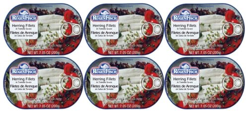 Rugen Fisch Herring & Mackerel Fillets Assorted Sauces (6 - PACK,...