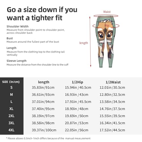 Leggings para correr con estampado de mapache y cintura alta 5