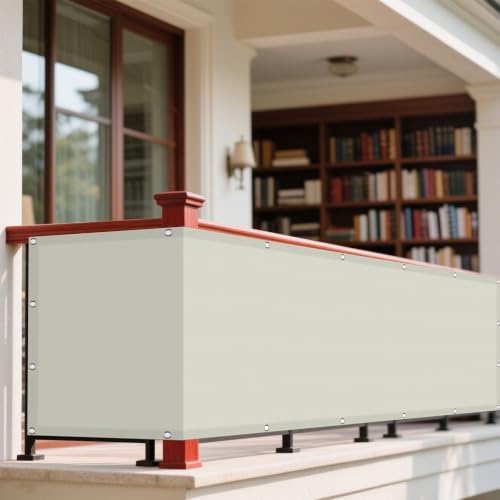 Toile ombrage 1.8 x 5.5 m étanche pour abriter un balcon filant - 2