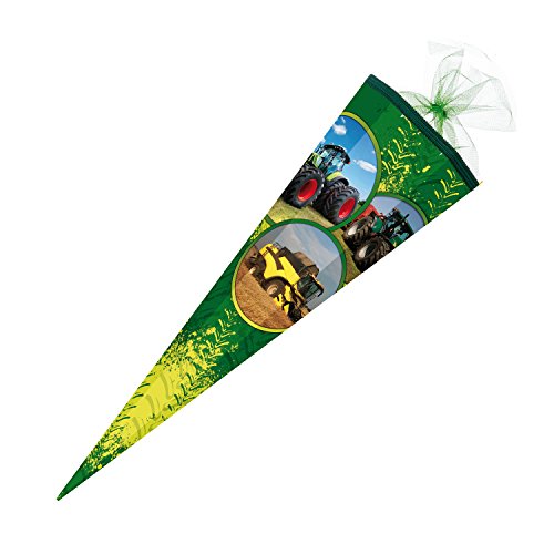 Preisvergleich Produktbild Nestler 6859656 Schultüte Traktor-Power, 85 cm 6-eckig