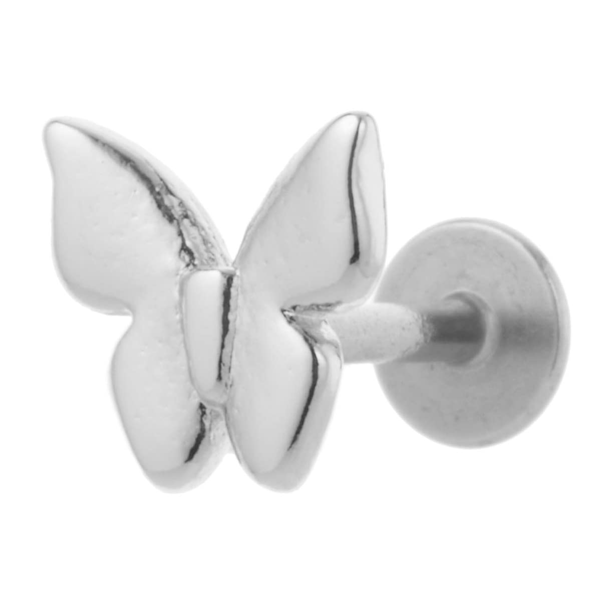 [ピエナ] サージカルステンレス 18G 片耳用 1個売り 蝶 バタフライ 小さめ ボディピアス レディース