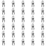 Uniquer 30Pcs Silver Alloy Tooth Shape Charms Pendant for DIY Jewelry Necklace Bracelet Making Craft Findings Supplies