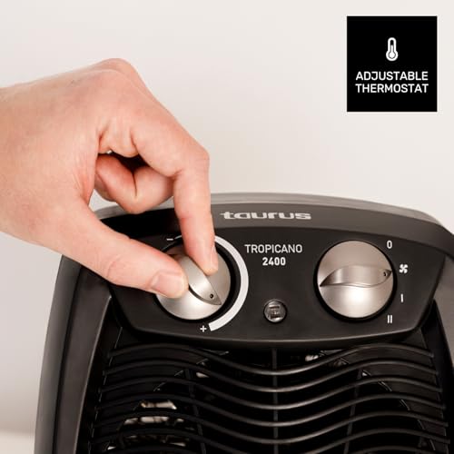 Radiateur soufflant 2400W Taurus chauffage d'appoint noir - 4