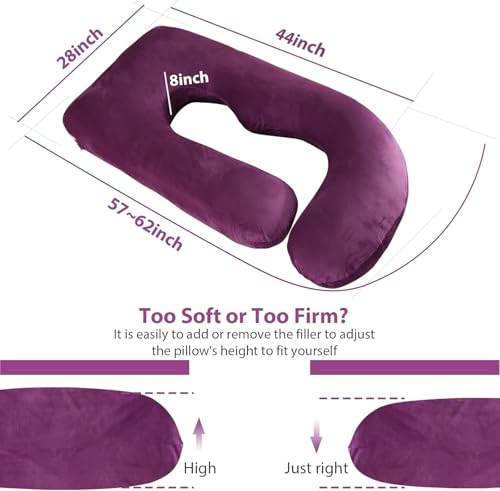 Image of Pregnancy Pillows for Sleeping,Full Body Pillow for Pregnancy Women with Removable Cover,Support for Back,HIPS,Legs,Belly,Must Have Maternity Pillow