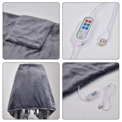 Manta eléctrica con USB y calefacción portátil de 3 niveles para climas fríos 8