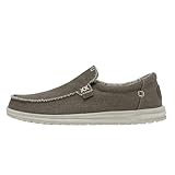 HEYDUDE Men's Mikka Braided Fossil Size 10| Men's Loafers | Men's Slip On Shoes | Comfortable & Light-Weight