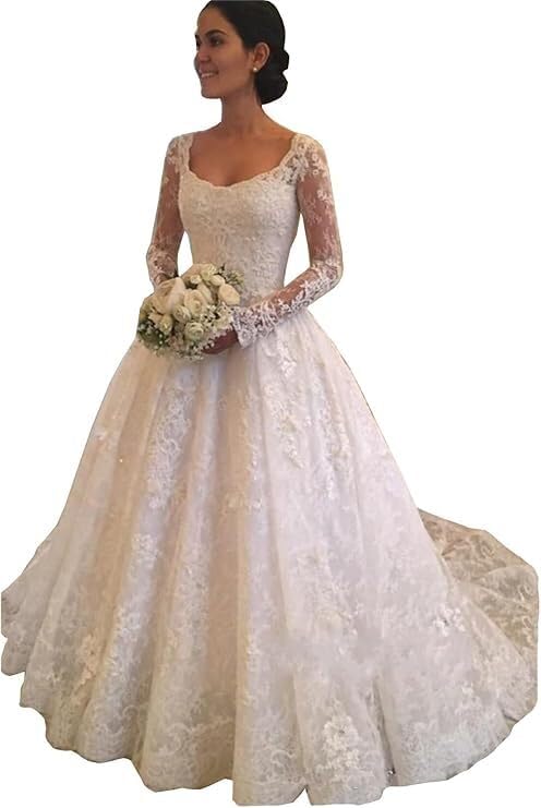 Tulle Wedding Dresses for Bride with Lace...