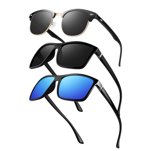 GQUEEN Classic Polarized Sunglasses Men Womens Bundle