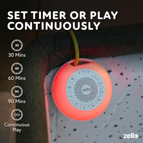 Zello | Portable Pro Max White Noise Machine | 30 Sounds | 55+ Hours Battery Life | 7 Colour Night Light | Child Lock | Sleep Timer | USB Rechargeable | Baby Sleep Aid | Sleep Sound Machine - 7
