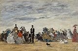 XcBAIHOUD Bekannt Leinwandbilder Deko Bilder Leinwandgemälde Der strand von trouville von eugene louis boudin Wand Wanddekoration für Zimmer 60x90cm