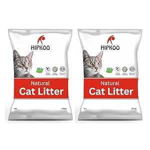 Hipkoo Advanced Natural Clumping Cat Litter Sand|| 99% Dust Free, 10Kg (2 Packs of 5Kg)