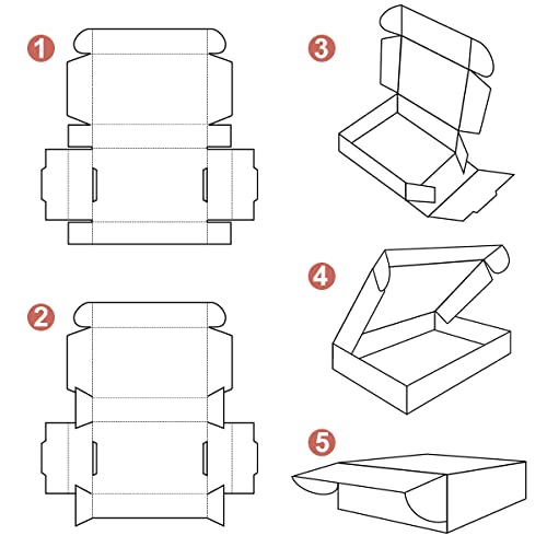 Famagic 50 Pack 4X4X2 Small Shipping Boxes - Brown Corrugated Cardboard Mailer Boxes For Small Business, Mailing Boxes For Packaging, Bulk #TOP5