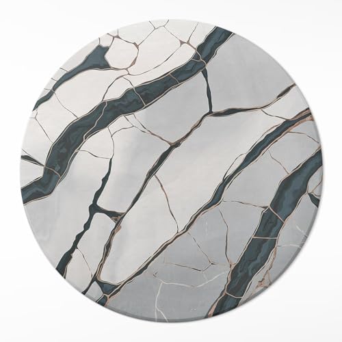 Tapis de sol vinyle ø130 cm anti-rayure solution pour protéger parquet de salon