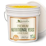 Kevala Nutritional Yeast Large Flake - Fortified Yeast with Extra Vitamin B, Vegan Parmesan Cheese Substitute, Seasoning for Salads and Snacks, Great for Home Kitchens and Restaurants, Bulk Size 2 lb