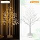 Howeifull 144 LED Lichterbaum mit Timer, LED Birken Baum Licht Warmweiß Verstellbare Äste Bonsai Dekobaum Baumbeleuchtung Innen Deko für Weihnachten, Party, Hochzeit, USB/Batteriebetrieben