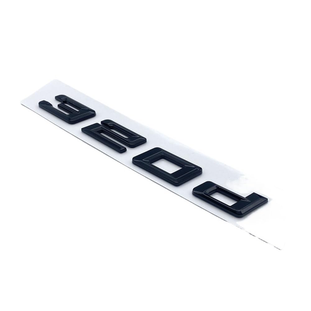 YTQMoreBNZ YYDStes ABS Car Trunk Logo Sticker Accessories Compatible With 3 Series 316d 318d 320d 325d 328d 330d 335d 340d 350d(Glossy black 320d)