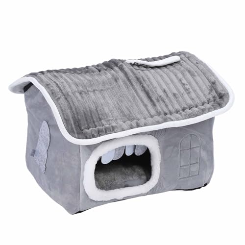 Casa Interior para Perros, Se sacó Suavidad de la Casa Caliente en la Cama del Gato para Mascota Pequeña y Mediana (S)