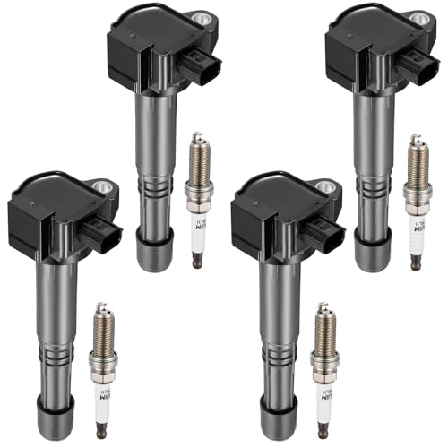 Image of 4-Pack UF712 Ignition Coils & 93501 Spark Plugs Kit Compatible with Acura ILX /TLX 2016-2020, Compatible with Honda CR-V /Accord, 2.4L L4 - Replaces 305205A2A01 5C1889 & more