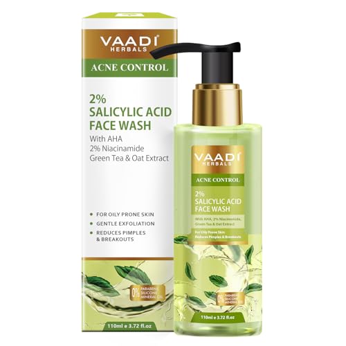 Image of 2% Salicylic Acid Face Wash with AHA, Niacinamide| For Oily Skin|Acne Control|| Reduces pimples and breakouts| No Parabens, Mineral, Silicon| Face Wash for Women & Men|110ml