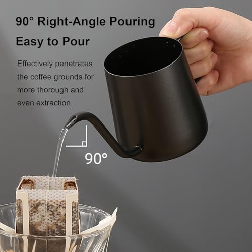 Tetera eléctrica de acero inoxidable 350 mL cuello largo miniatura 6