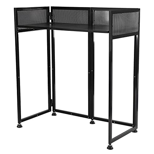 Pantalla plegable para DJ con estructura de aluminio y paneles blancos