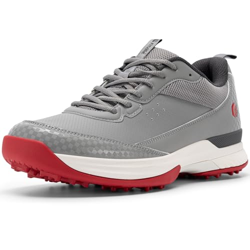 [FitVille] 幅広 ゴルフシューズ メンズ 2E 4E プロゴルフ靴 ソフトスパイク付き 軽量 防水 防滑