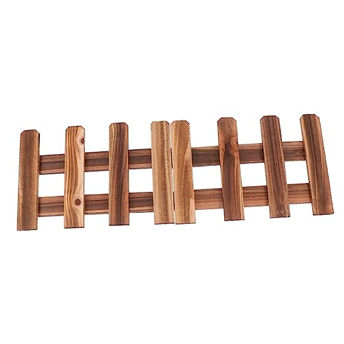 VINTORKY Wooden Fence for Fairy Garden Border Sturdy Outdoor Decorative