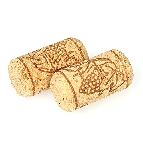 Corchos de Vino, Tapón de Vino de Alcornoque 40 * 21 Mm Botella de Vino Casera Tapón de Madera Tapón de Vino Tinto Tapón de Botella de Vino Práctico Tapón de Corcho 50 Piezas por