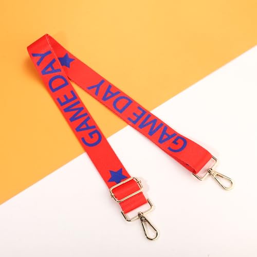 Image of Game Day Purse Strap Replacement Crossbody Wide Shoulder Strap Star Football Strap for Stadium Approved Clear Bag