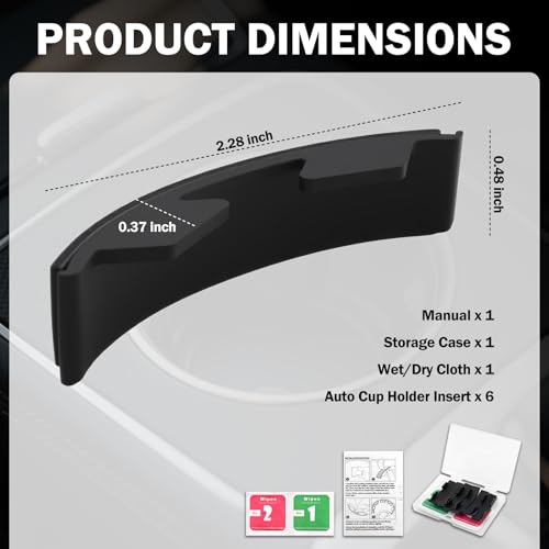 Juego 6 pcs Insertos de Silicona para Portavasos de Auto miniatura 2